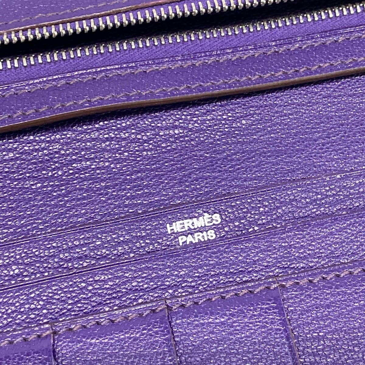 Hermes Wallet Bearn Souffle Iris Silver — view 5