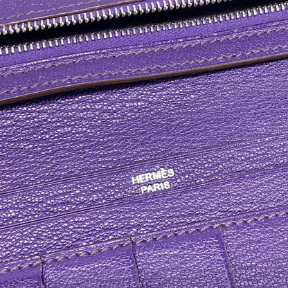Hermes Wallet Bearn Souffle Iris Silver — view 5