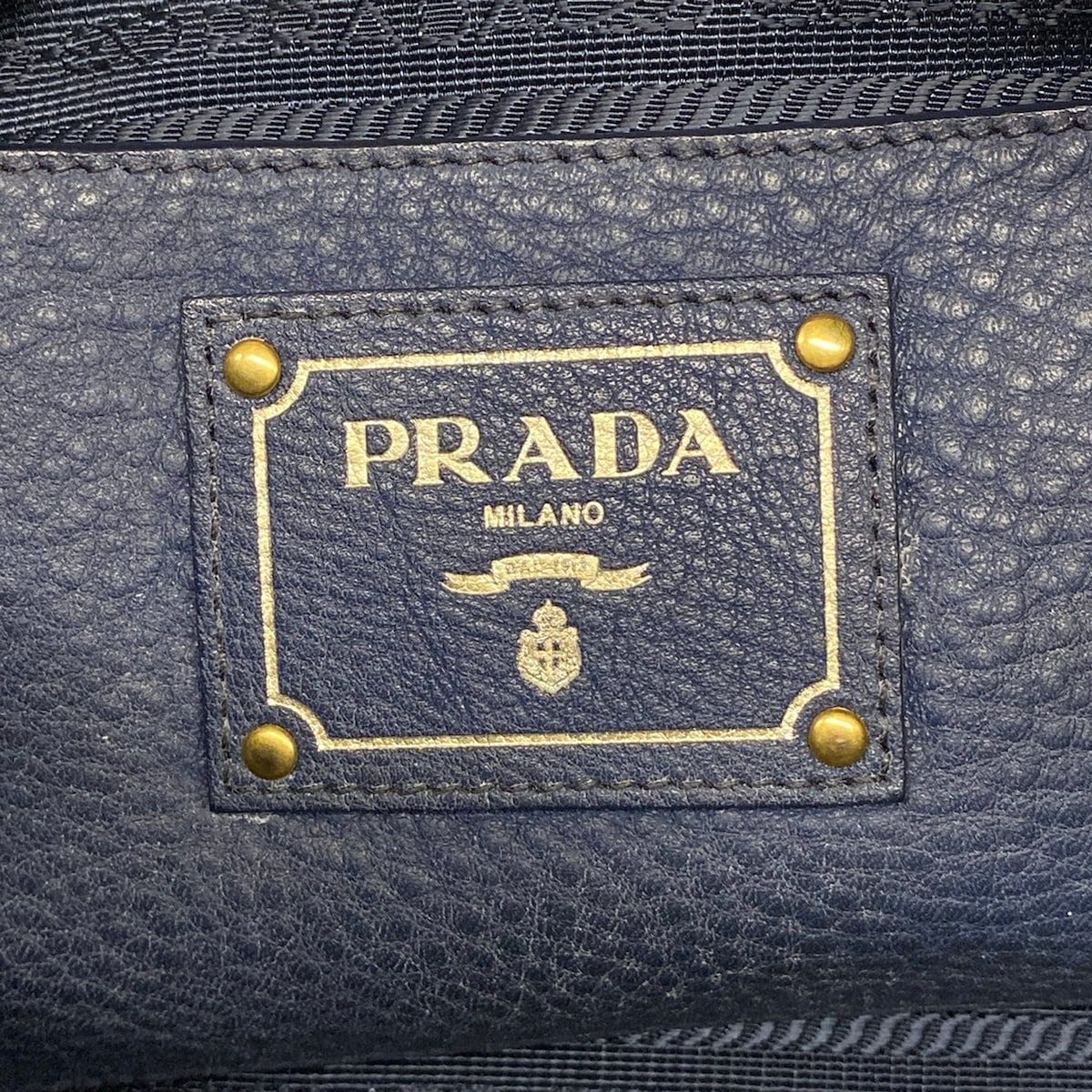 Prada Tote Blue Leather — view 9
