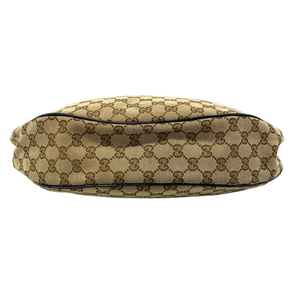 Gucci Shoulder Bag GG Pattern Black Beige Brown Leather — view 5
