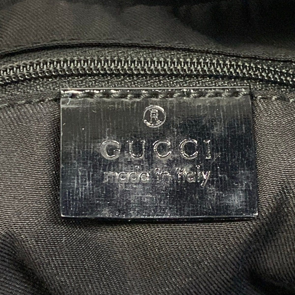 Gucci Shoulder Bag GG Pattern Black Beige Brown Leather — view 8