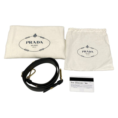 Prada Handbag Monochrome Bag Black Leather — view 8