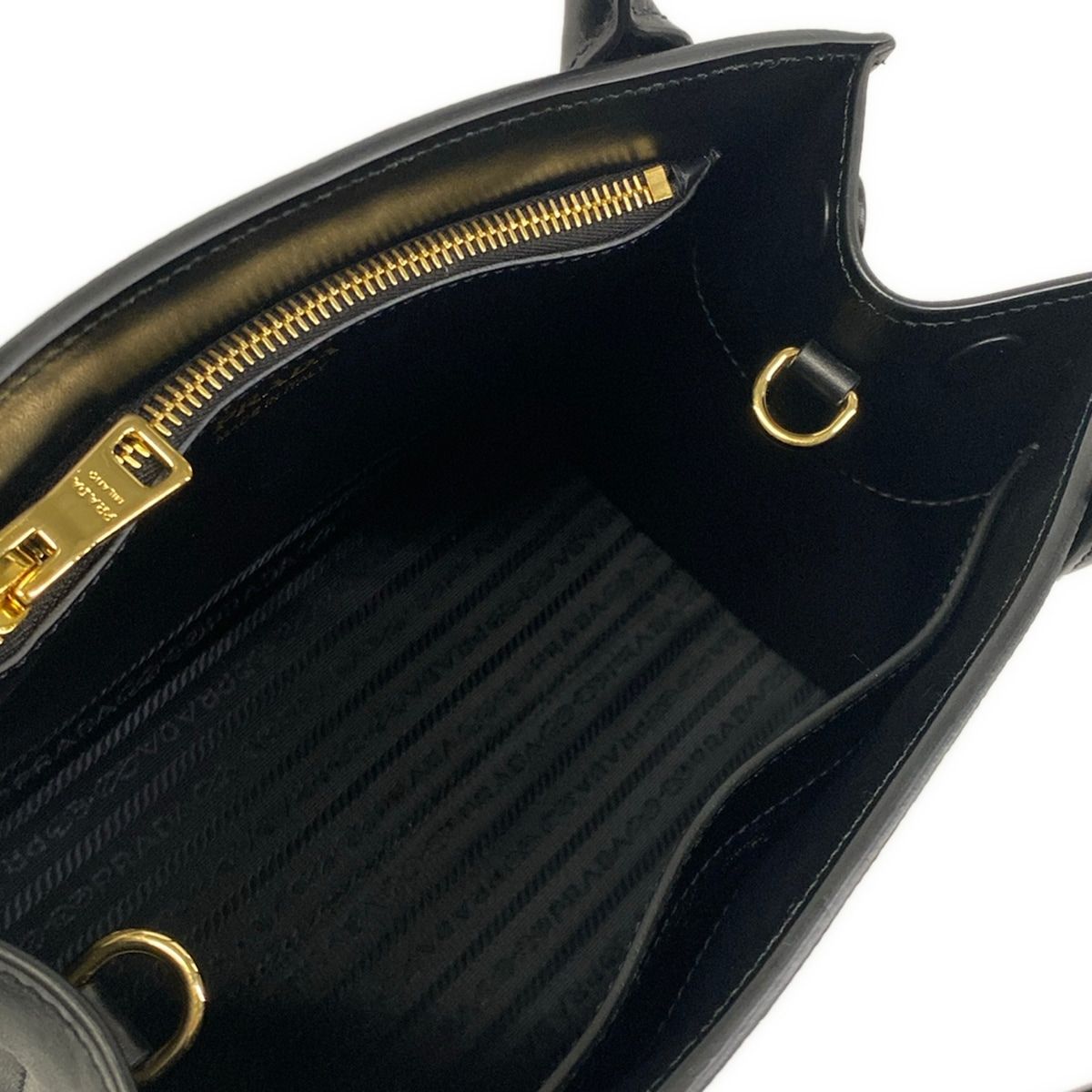 Prada Handbag Monochrome Bag Black Leather — view 7
