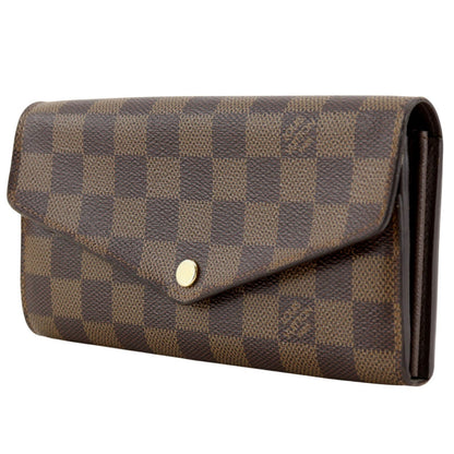 Louis Vuitton Portefeuille Sarah Damier Canvas Brown Wallet — view 2
