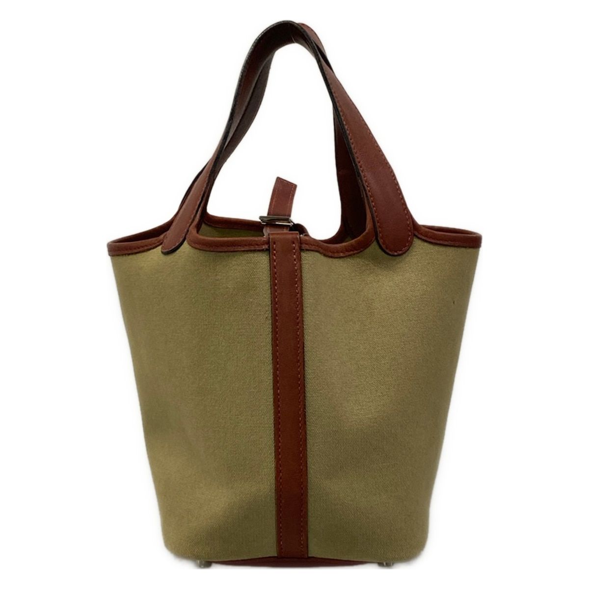 Hermes Handbag Picotin PM Khaki Rouge Ash Silver — view 4