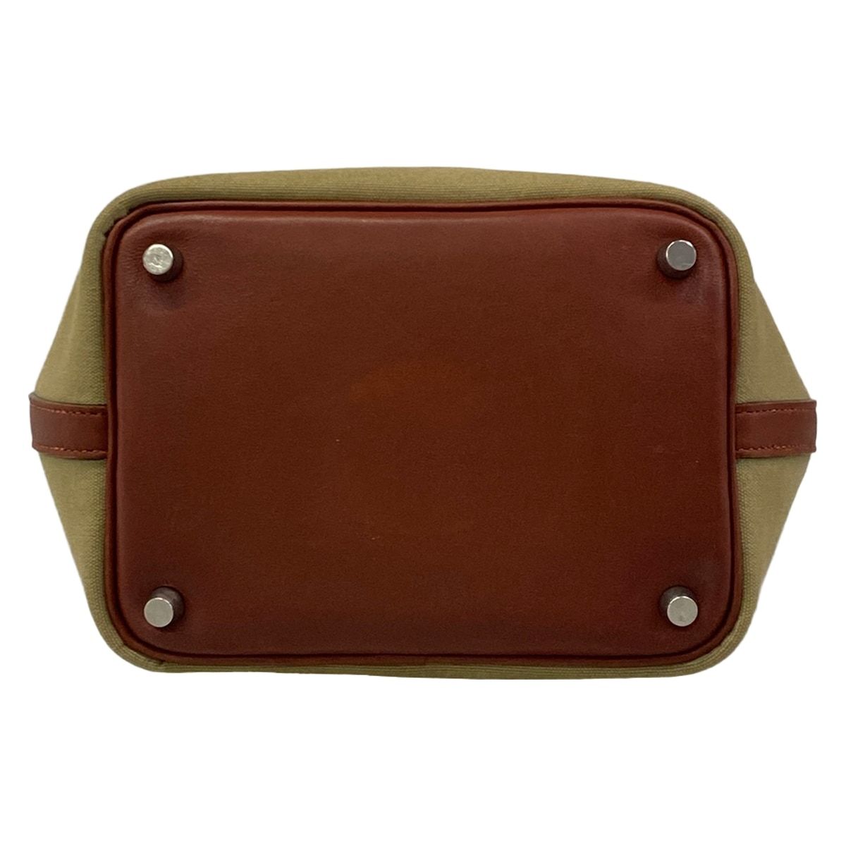 Hermes Handbag Picotin PM Khaki Rouge Ash Silver — view 5