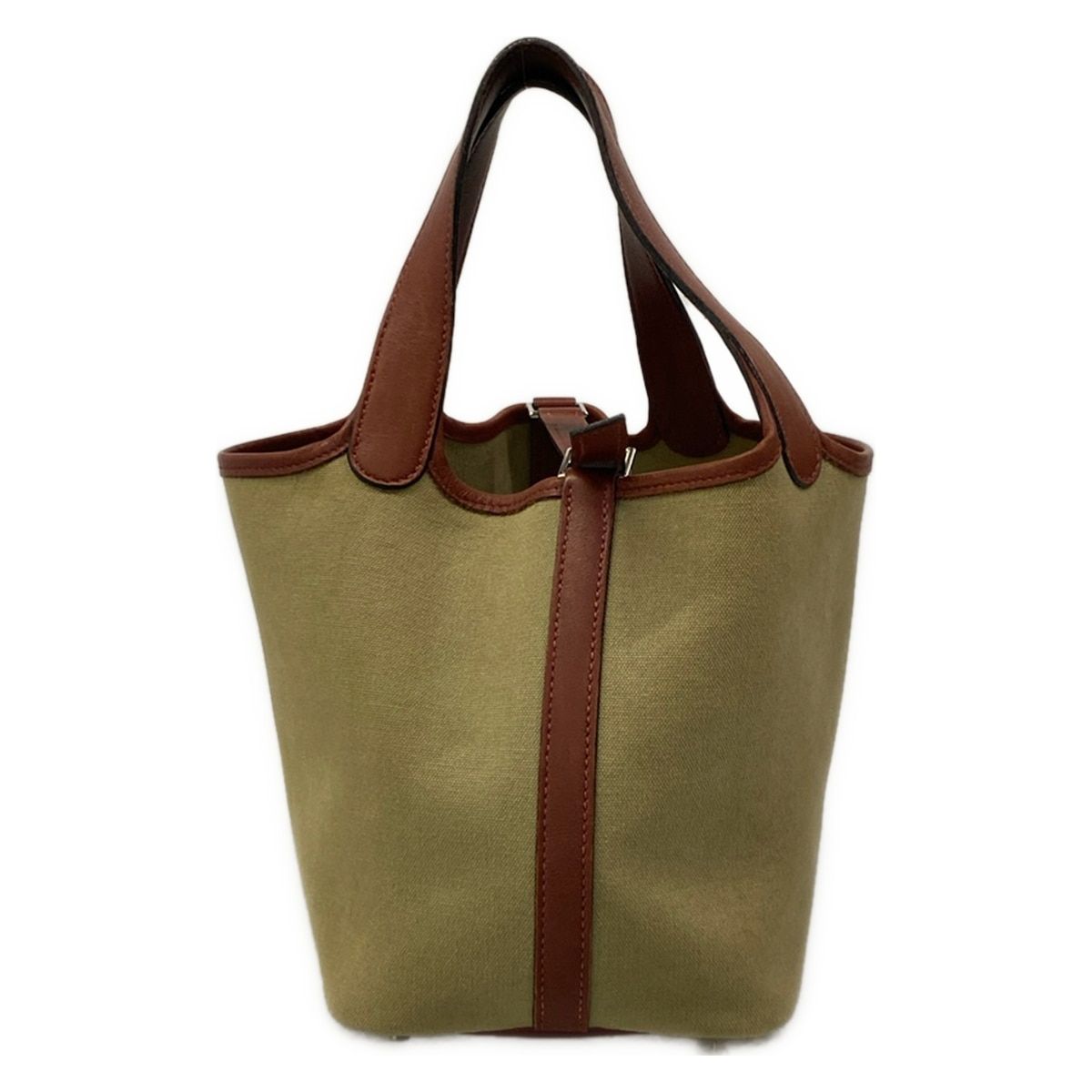 Hermes Handbag Picotin PM Khaki Rouge Ash Silver — view 2