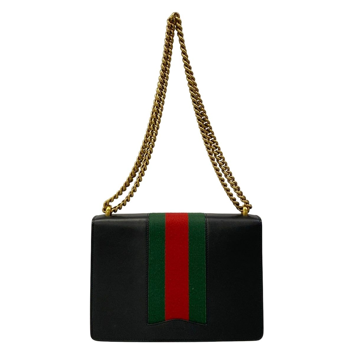 Gucci Shoulder Bag Peoni Black Strawberry Bijou Leather — view 3
