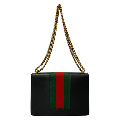 Gucci Shoulder Bag Peoni Black Strawberry Bijou Leather — view 3