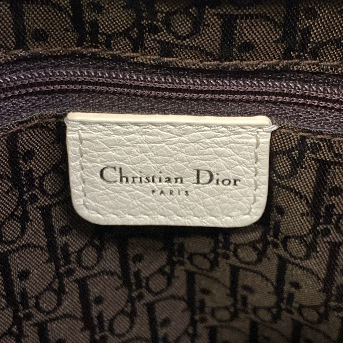 Dior Tote Ivory Leather — view 8