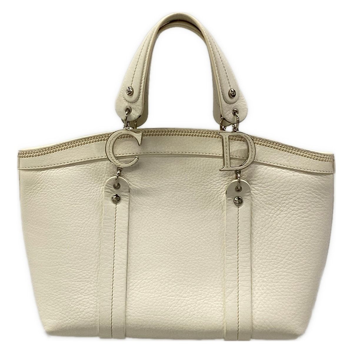 Dior Tote Ivory Leather — view 3