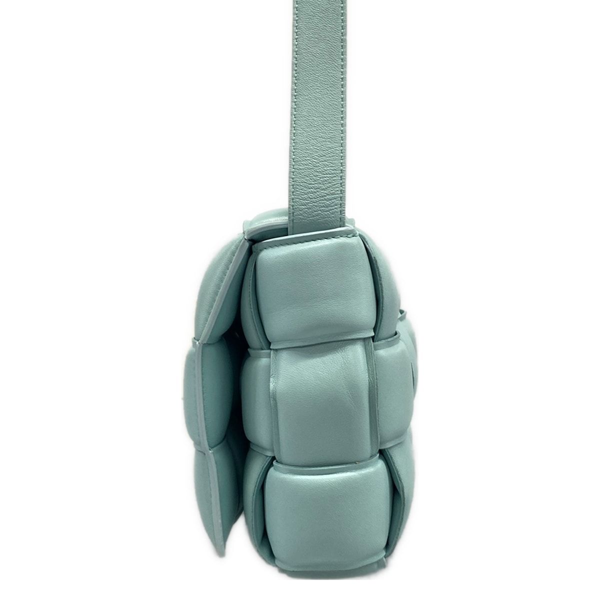 Bottega Veneta Shoulder Bag Padded Cassette Light Blue Leather — view 4