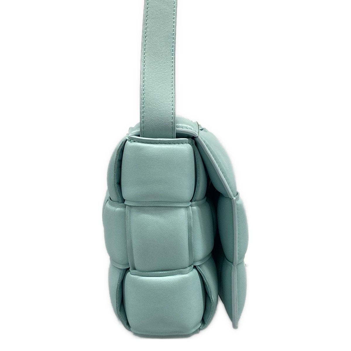 Bottega Veneta Shoulder Bag Padded Cassette Light Blue Leather — view 2
