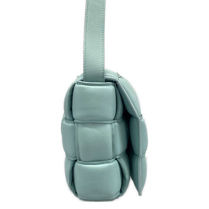 Bottega Veneta Shoulder Bag Padded Cassette Light Blue Leather — view 2