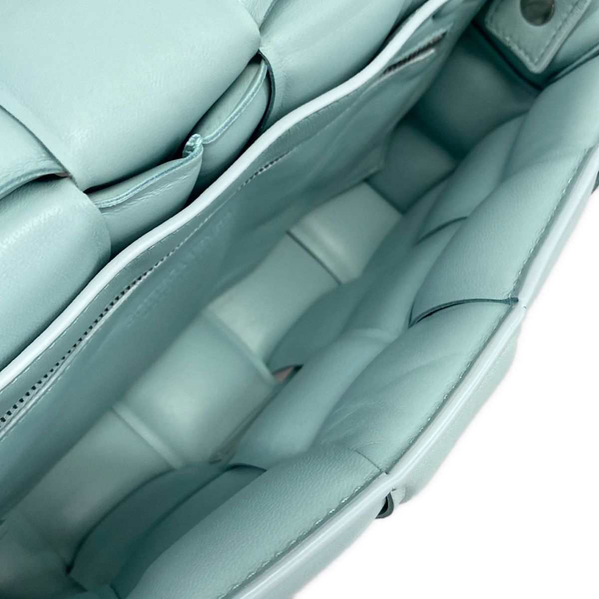 Bottega Veneta Shoulder Bag Padded Cassette Light Blue Leather — view 8