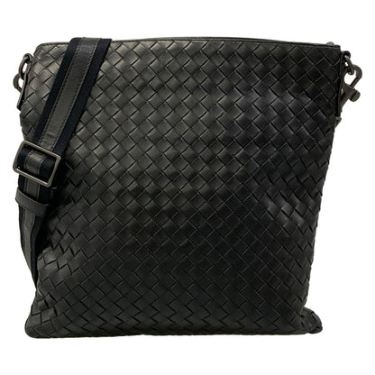 Bottega Veneta Shoulder Bag Intrecciato Black Leather