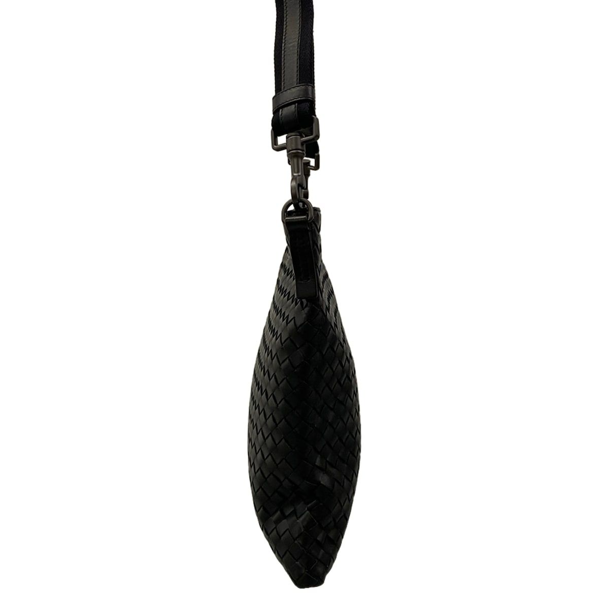 Bottega Veneta Shoulder Bag Intrecciato Black Leather — view 2