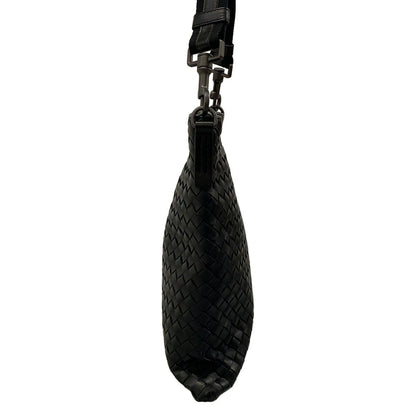 Bottega Veneta Shoulder Bag Intrecciato Black Leather — view 4