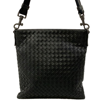 Bottega Veneta Shoulder Bag Intrecciato Black Leather — view 3