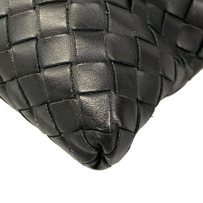 Bottega Veneta Shoulder Bag Intrecciato Black Leather — view 6