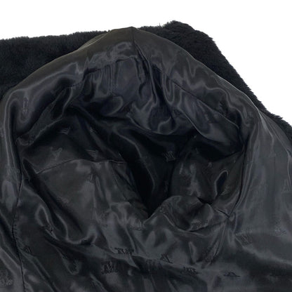 Max Mara Coat S Teddy Bear Black Long Sleeve Winter Wool Alpaca — view 8