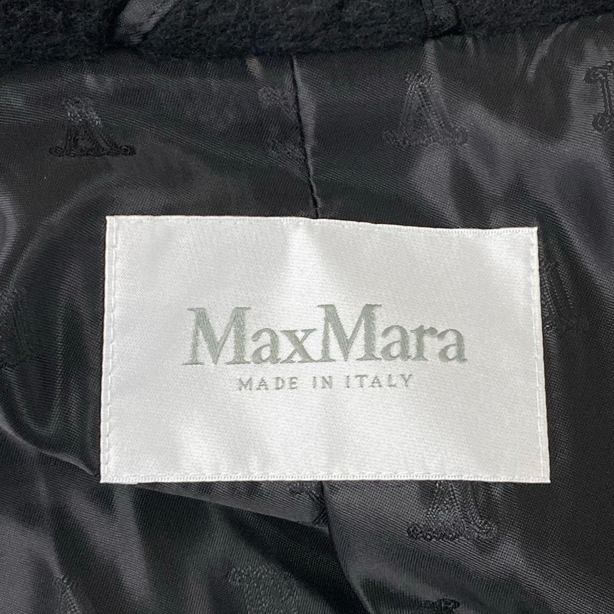 Max Mara Coat S Teddy Bear Black Long Sleeve Winter Wool Alpaca — view 3