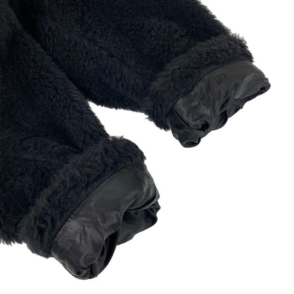 Max Mara Coat S Teddy Bear Black Long Sleeve Winter Wool Alpaca — view 6