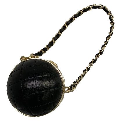 Chanel Key Holder Black Gold Lambskin — view 2