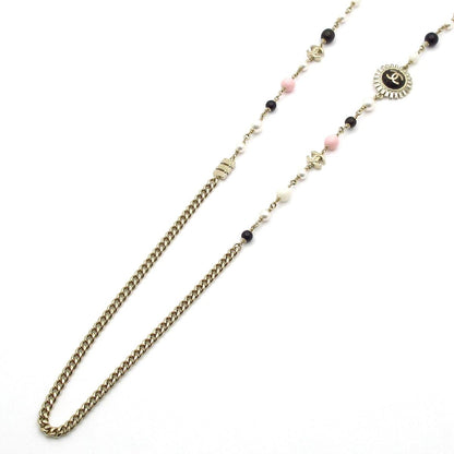 Chanel Necklace CC Logo Gold Multi