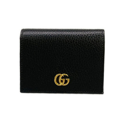 Gucci Bifold Wallet GG Marmont Card Case Black Leather