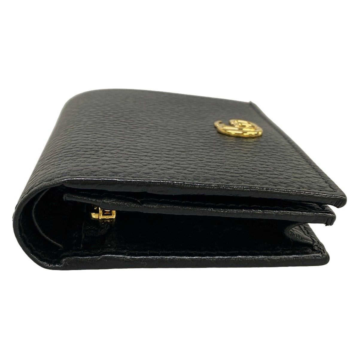 Gucci Bifold Wallet GG Marmont Card Case Black Leather — view 8