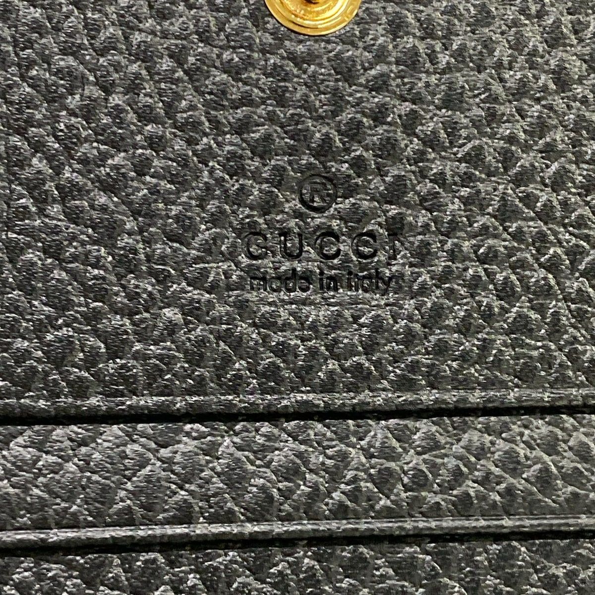 Gucci Bifold Wallet GG Marmont Card Case Black Leather — view 5