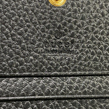 Gucci Bifold Wallet GG Marmont Card Case Black Leather — view 5