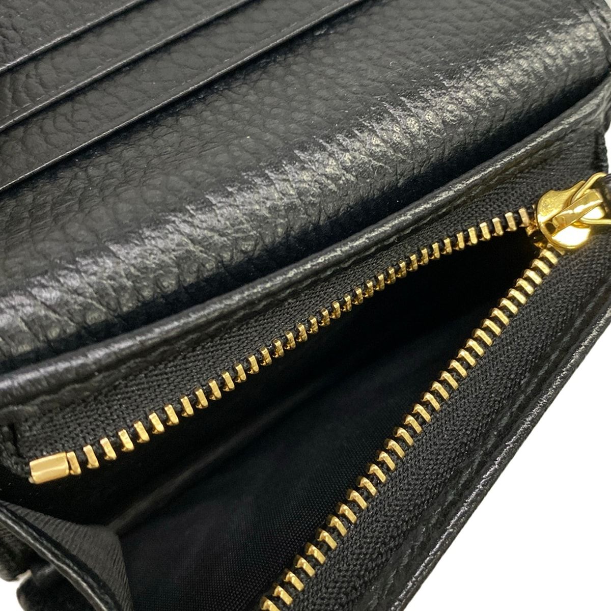 Gucci Bifold Wallet GG Marmont Card Case Black Leather — view 4