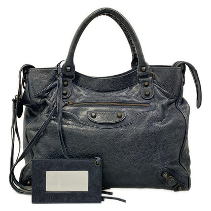 Balenciaga Handbag the Vero Navy Leather
