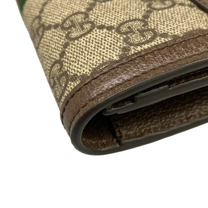 Gucci Wallet Ophidia Dark Brown Beige Multi Leather — view 7
