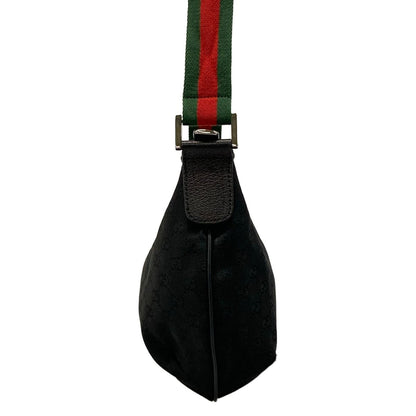 Gucci Shoulder Bag GG Pattern Sherry Black Red Green Leather — view 4