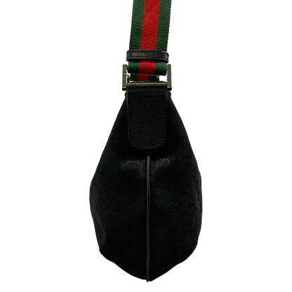 Gucci Shoulder Bag GG Pattern Sherry Black Red Green Leather — view 2