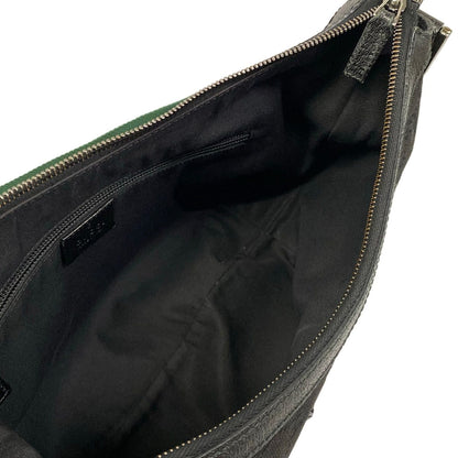 Gucci Shoulder Bag GG Pattern Sherry Black Red Green Leather — view 7