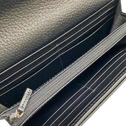 Gucci Wallet GG Marmont Continental Beige Dark Brown Black Leather — view 4