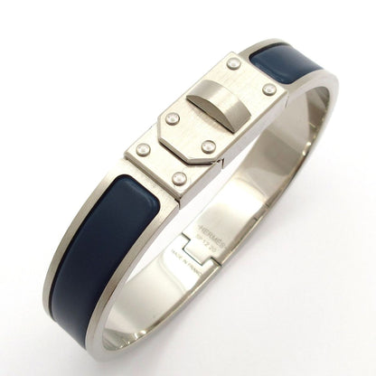 Hermes Bangle Kelly Silver Navy Bracelet — view 6