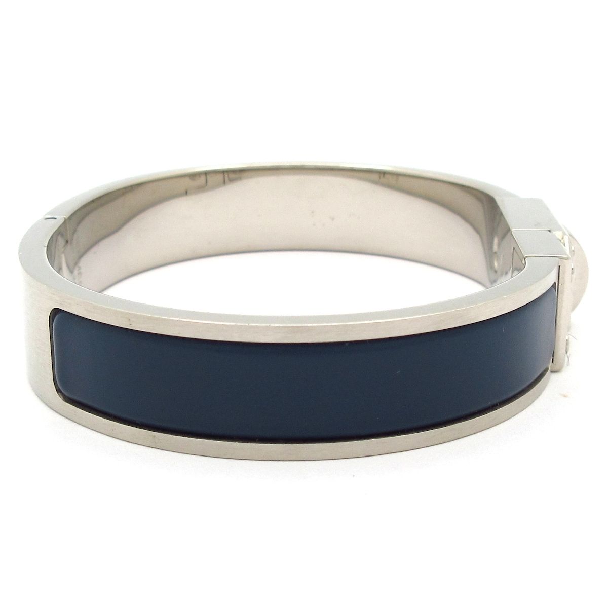 Hermes Bangle Kelly Silver Navy Bracelet — view 2