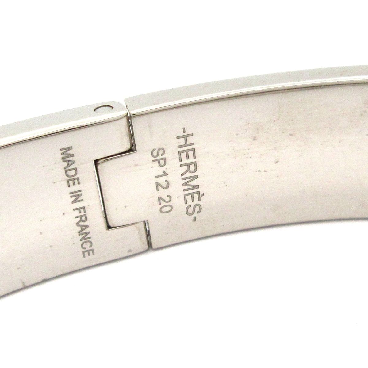 Hermes Bangle Kelly Silver Navy Bracelet — view 4