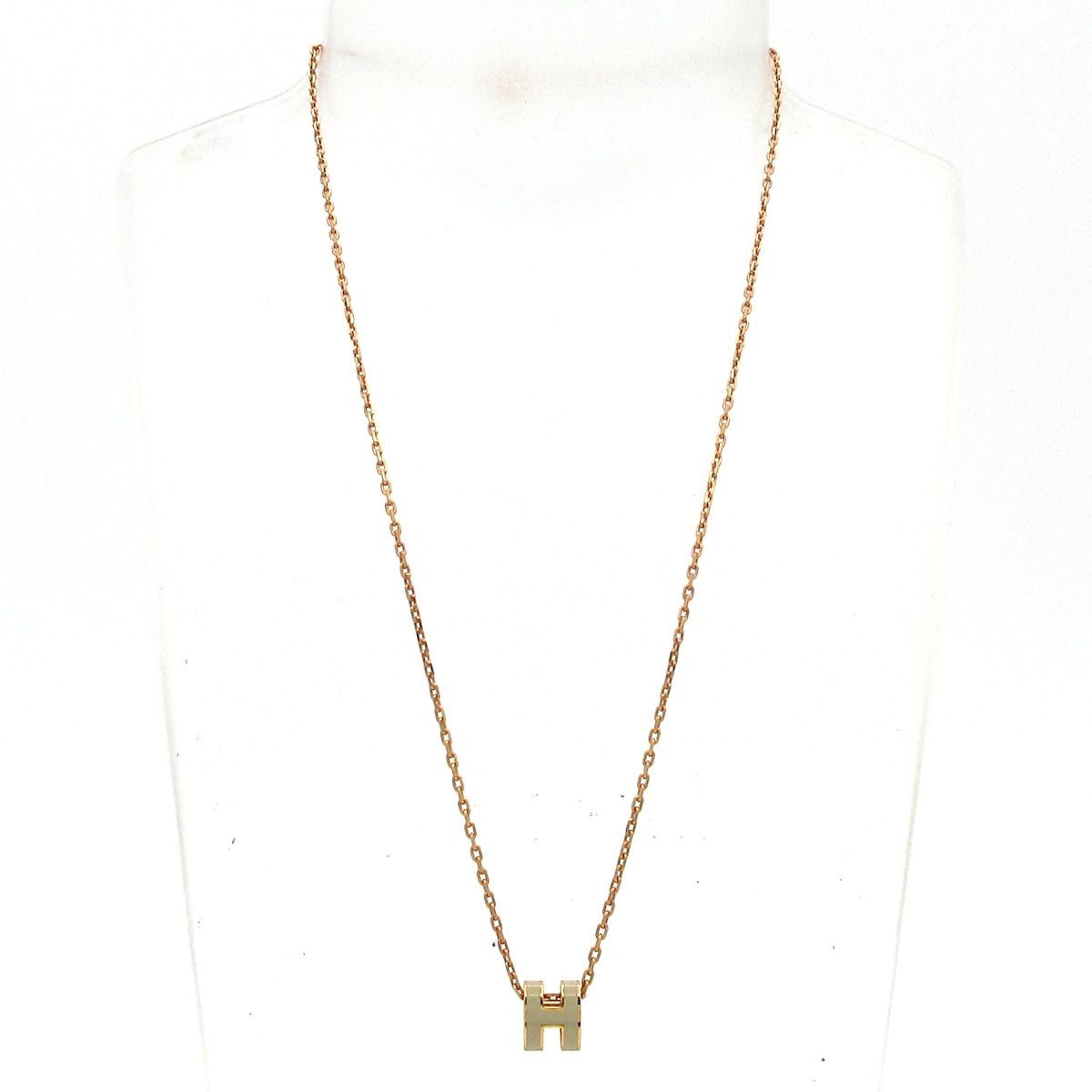 Hermes Necklace Mini Pop Gold Gray — view 2