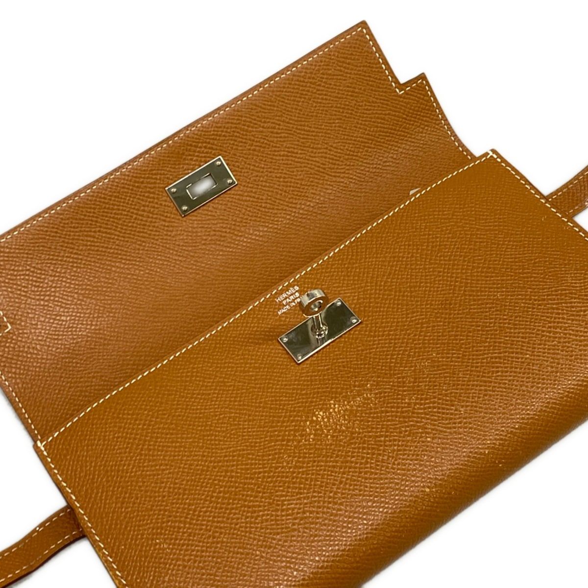 Hermes Wallet Kelly Long Gold Silver — view 3