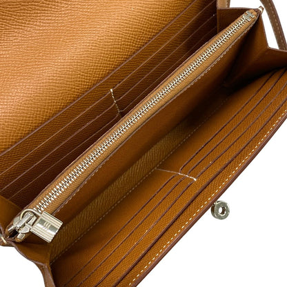 Hermes Wallet Kelly Long Gold Silver — view 4