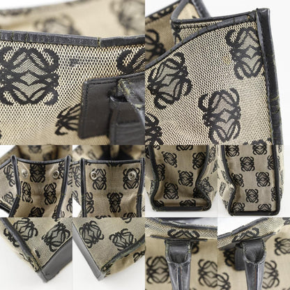 Loewe Anagram Canvas Leather Gray Tote — view 9