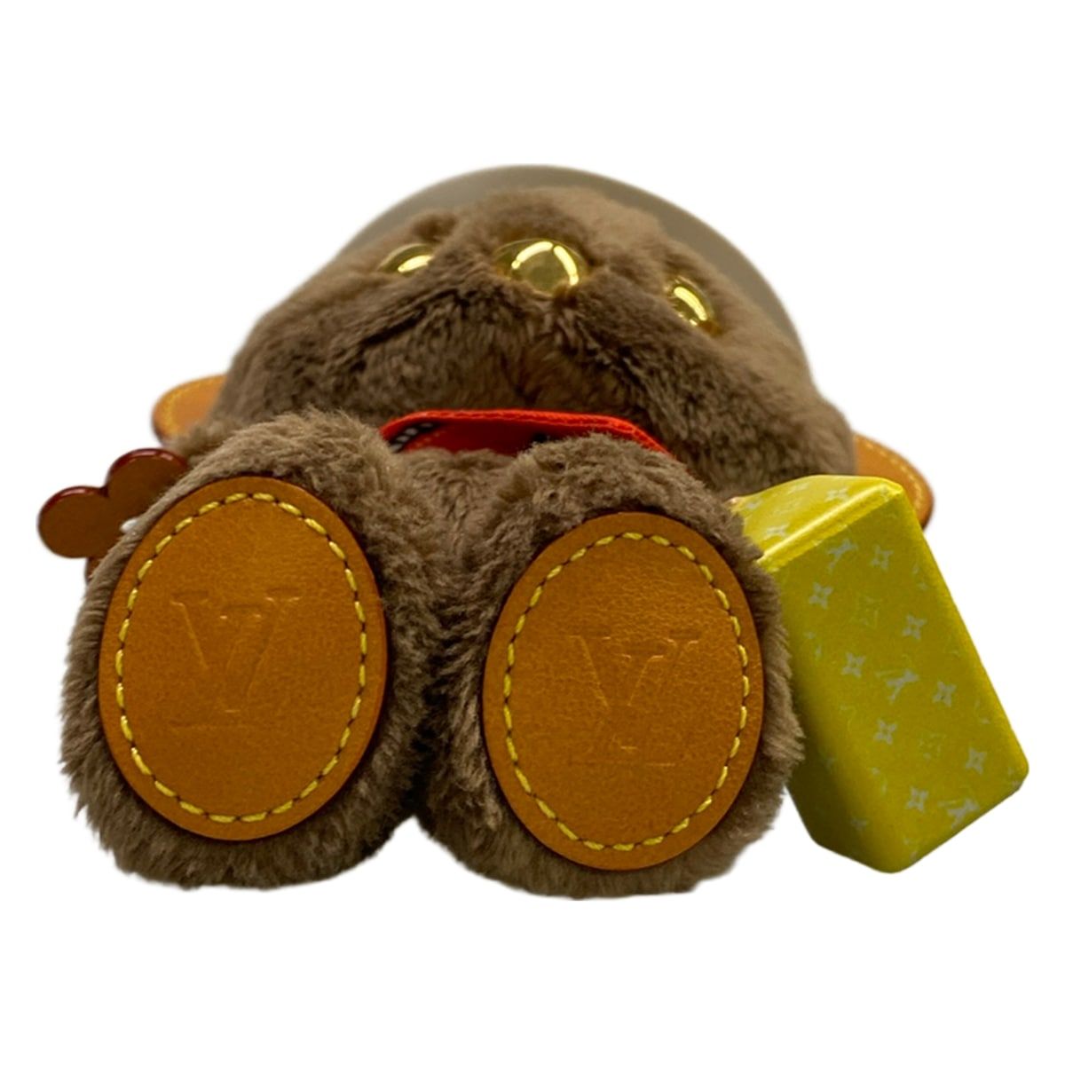 Louis Vuitton Key Holder Bag Charm LV Bear Red Faux — view 5