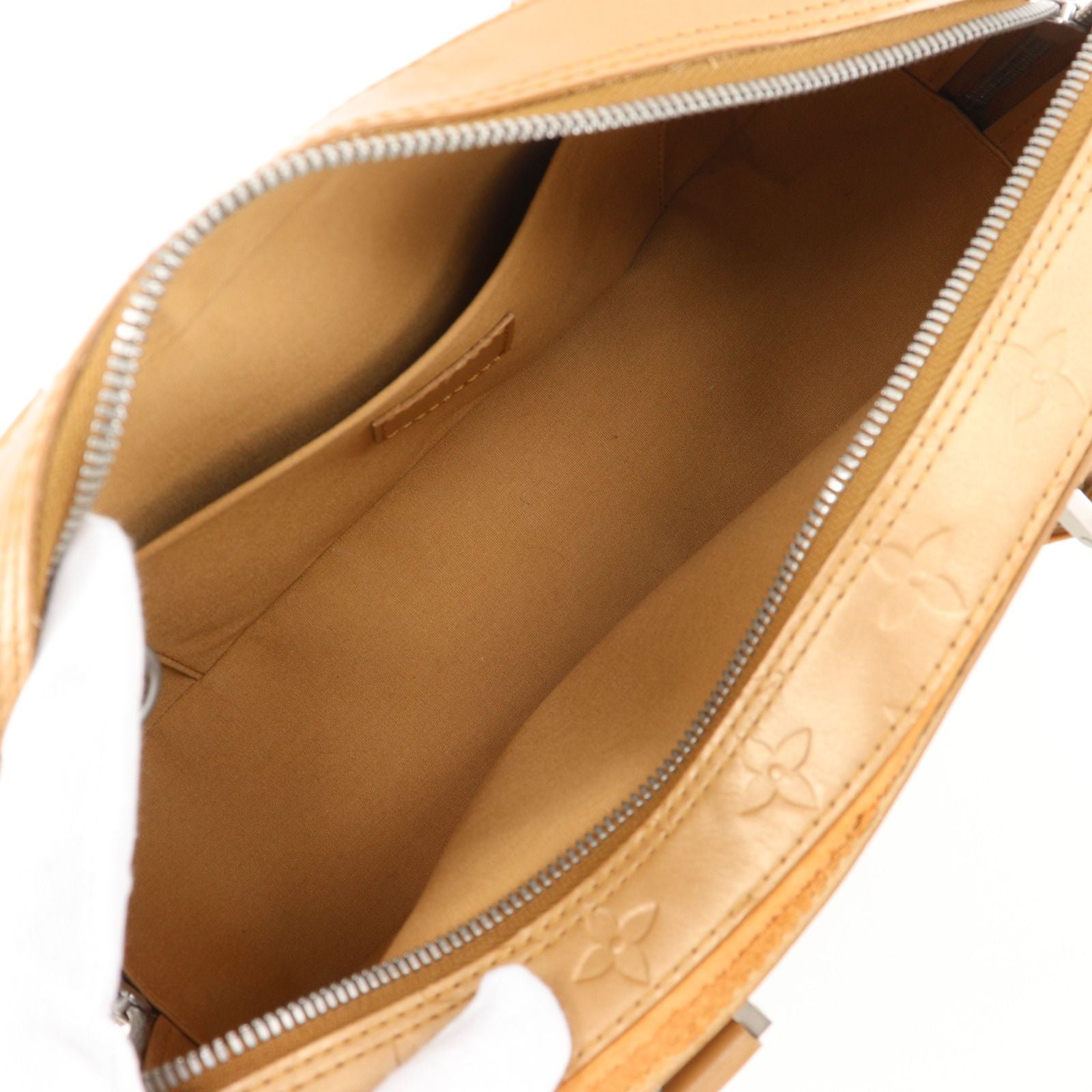 Louis Vuitton Shelton Monogram Matte Ambre Gold Handbag — view 6