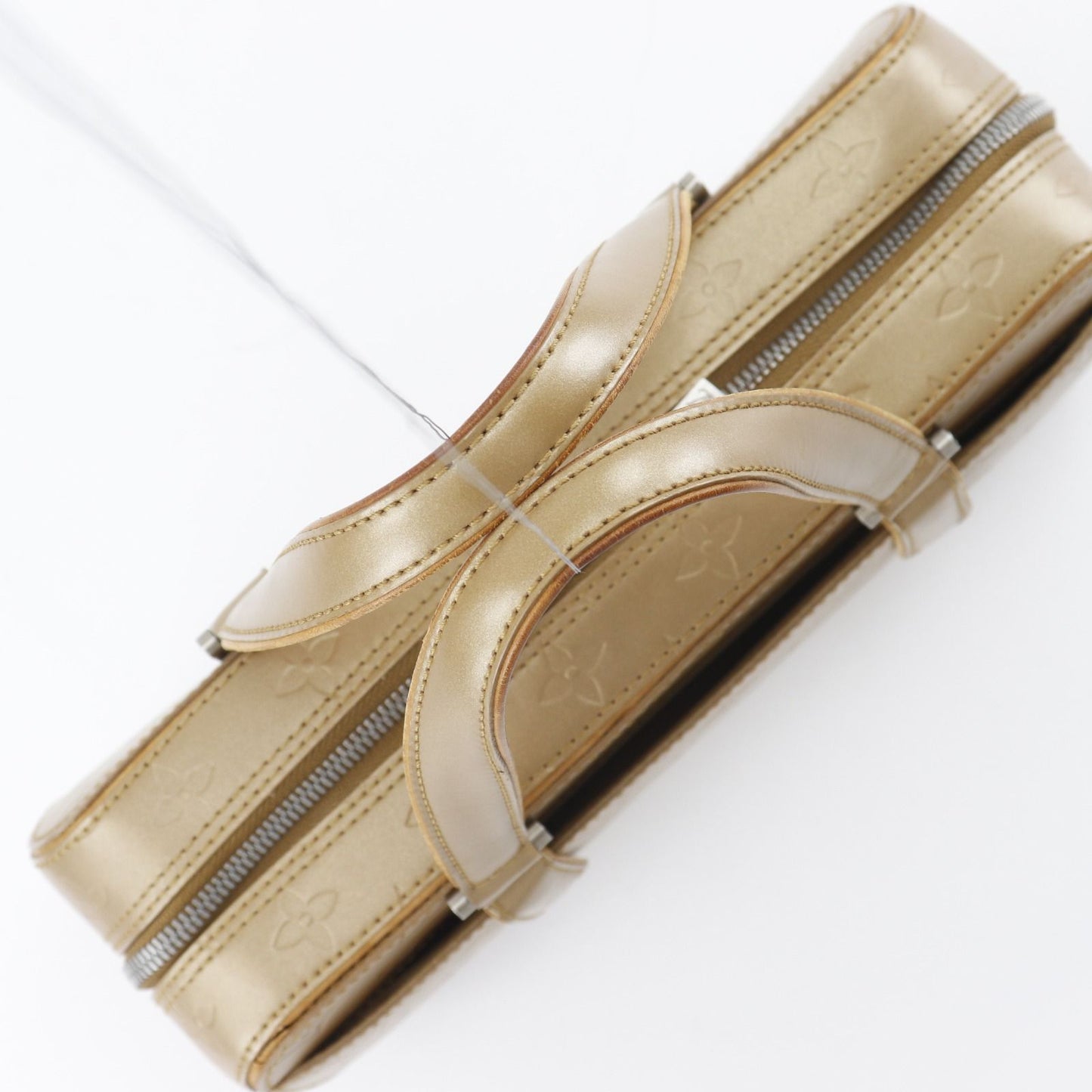 Louis Vuitton Shelton Monogram Matte Ambre Gold Handbag — view 5